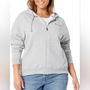 Champion Full Zip up Gray Sweatshirt Powerblend Hoodie Plus 2X New NWT Gift